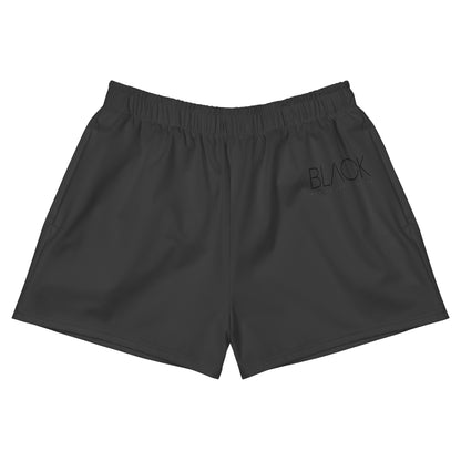 Eco Black Recycled Athletic Shorts For Women