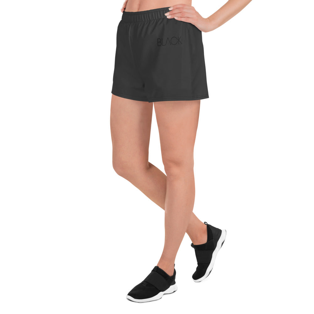 Eco Black Recycled Athletic Shorts For Women