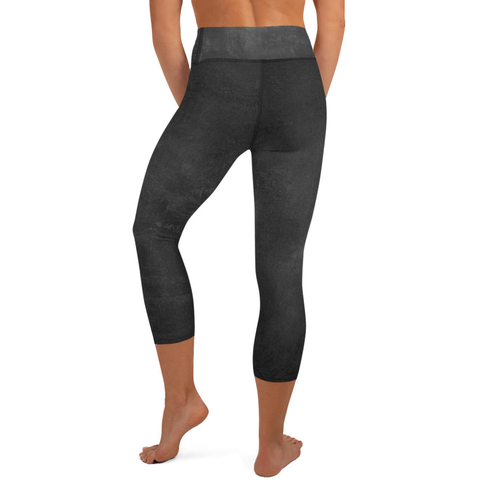 Eco Black Yoga Capri Leggings - Flattering Fit