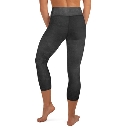 Eco Black Yoga Capri Leggings - Flattering Fit