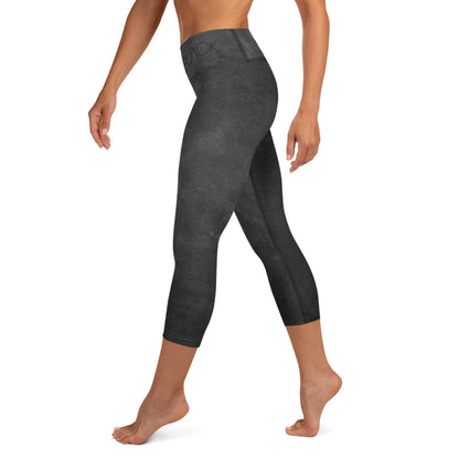 Eco Black Yoga Capri Leggings - Flattering Fit