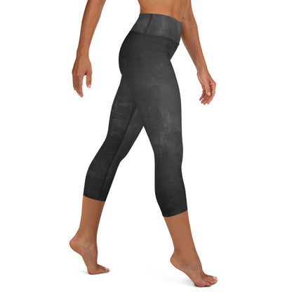 Eco Black Yoga Capri Leggings - Flattering Fit