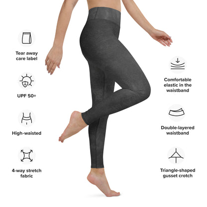 Eco Black Yoga Leggings - Flattering Fit