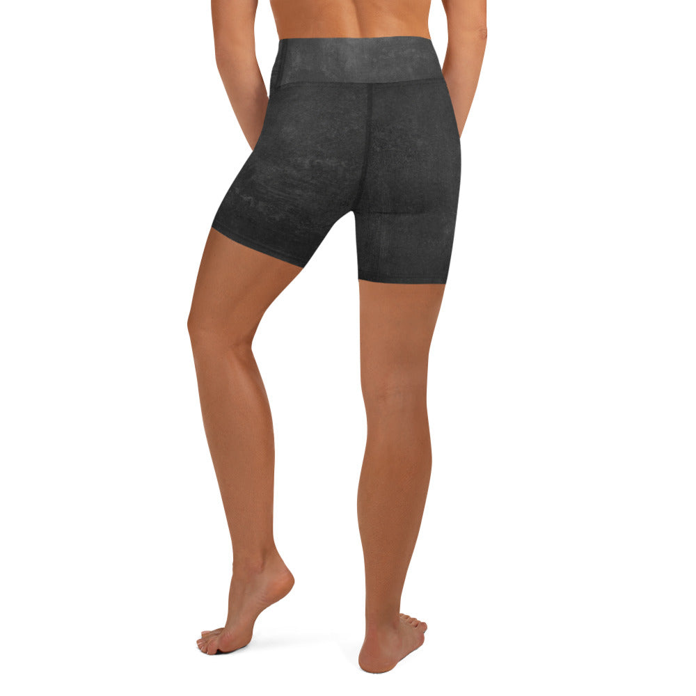 Eco Black Yoga Shorts - Flattering Fit