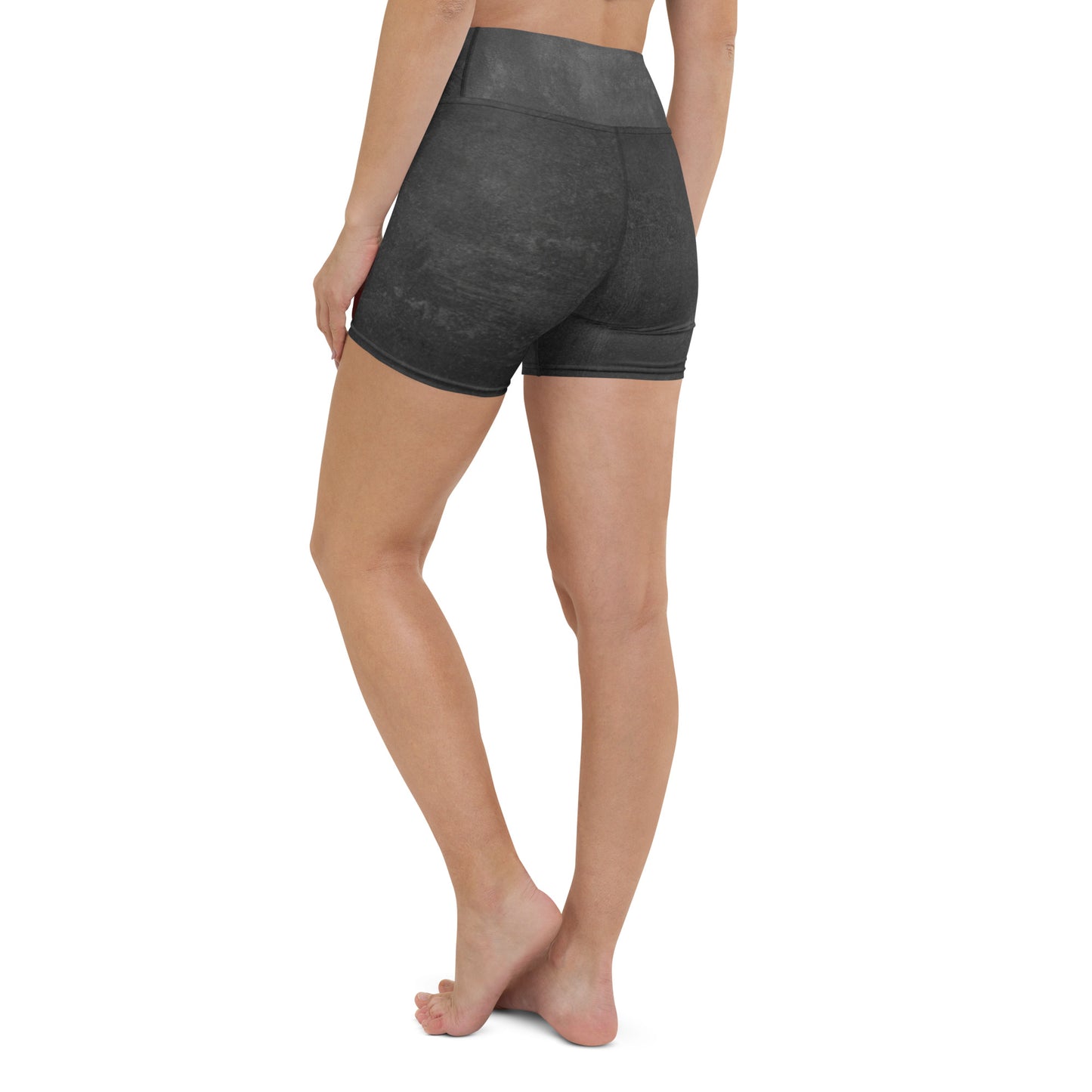 Eco Black Yoga Shorts - Flattering Fit