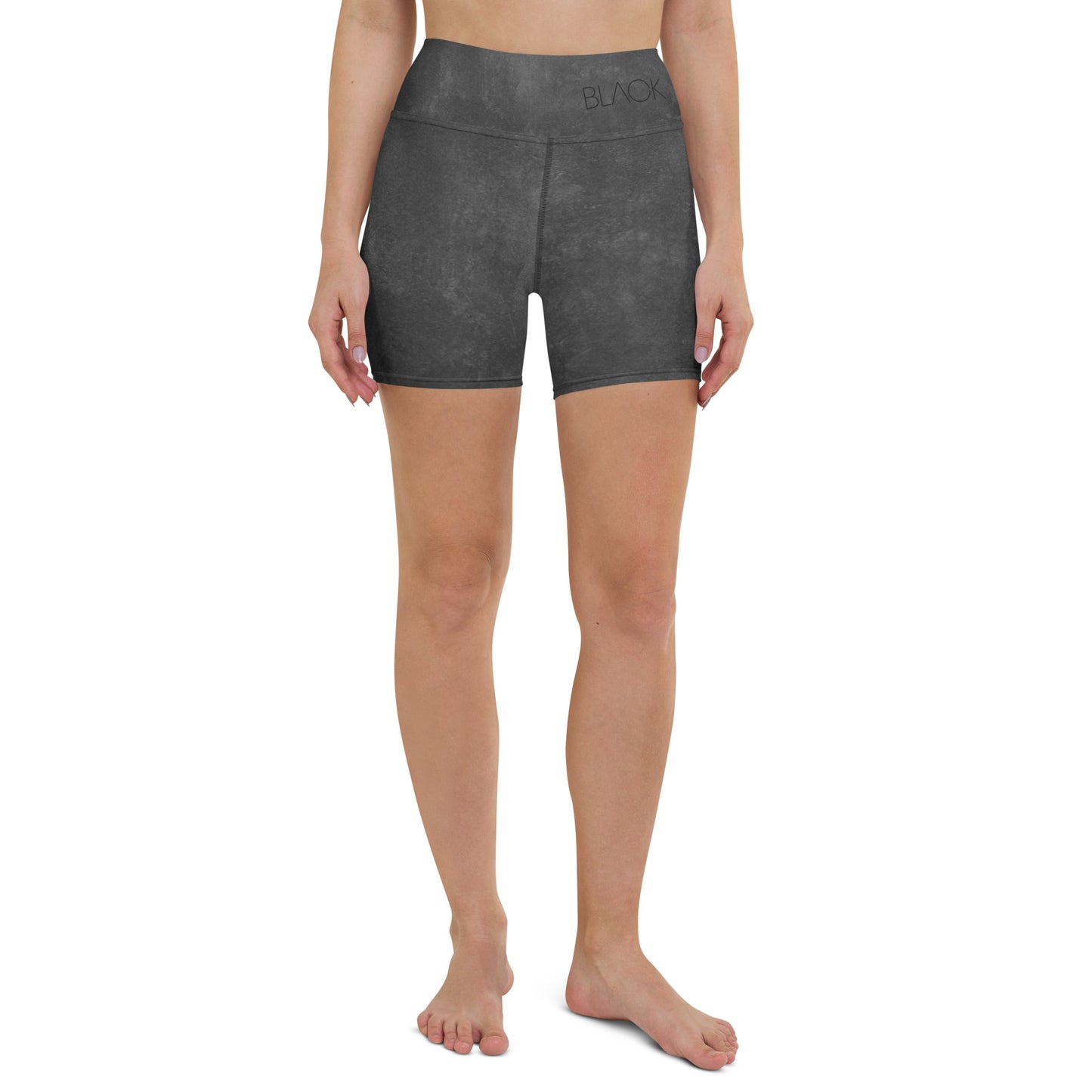 Eco Black Yoga Shorts - Flattering Fit