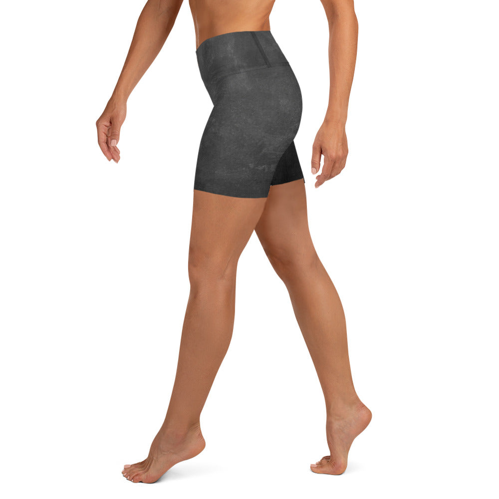 Eco Black Yoga Shorts - Flattering Fit