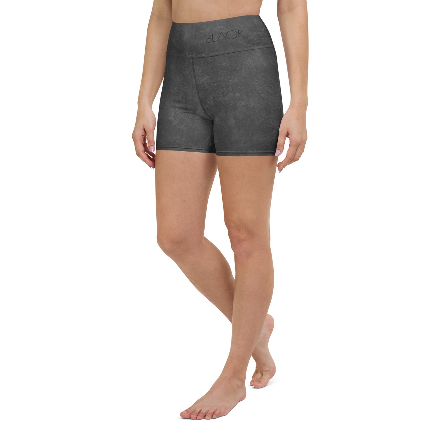 Eco Black Yoga Shorts - Flattering Fit