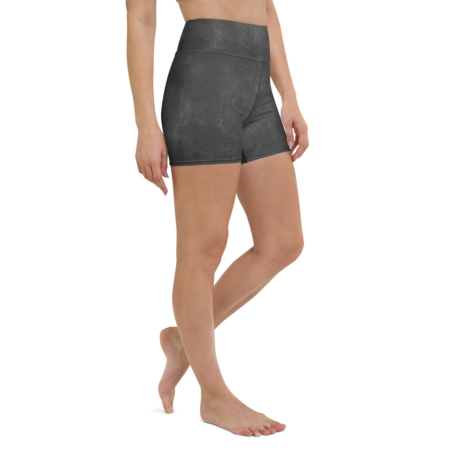 Eco Black Yoga Shorts - Flattering Fit