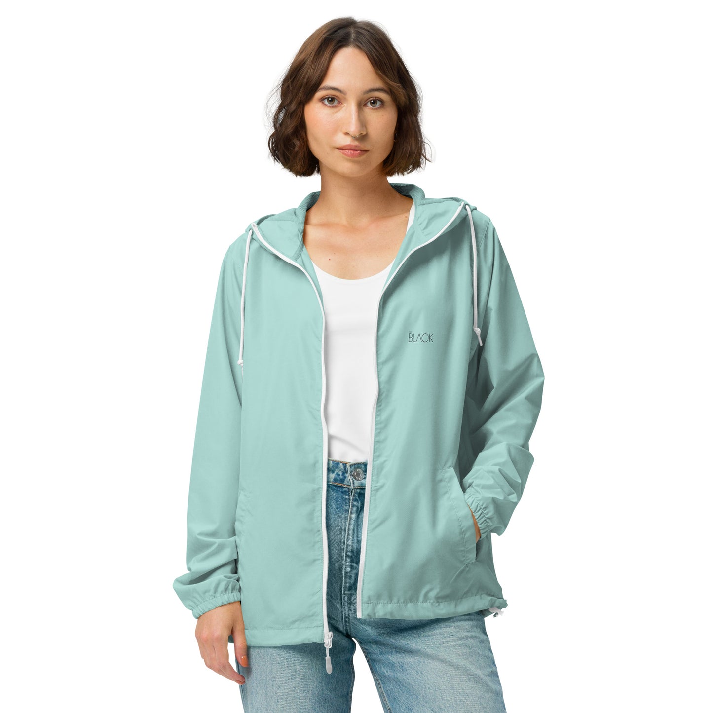 Women's lightweight zip up windbreaker