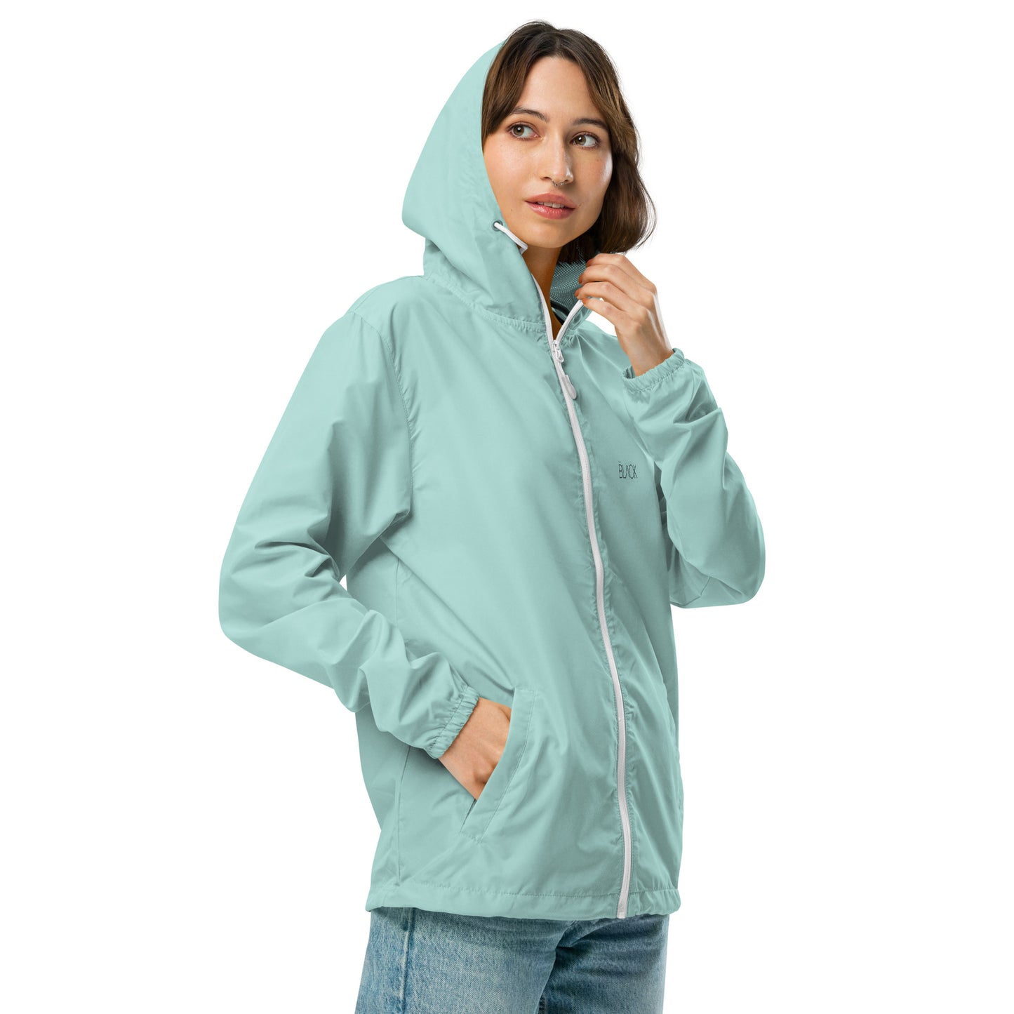 Women's lightweight zip up windbreaker