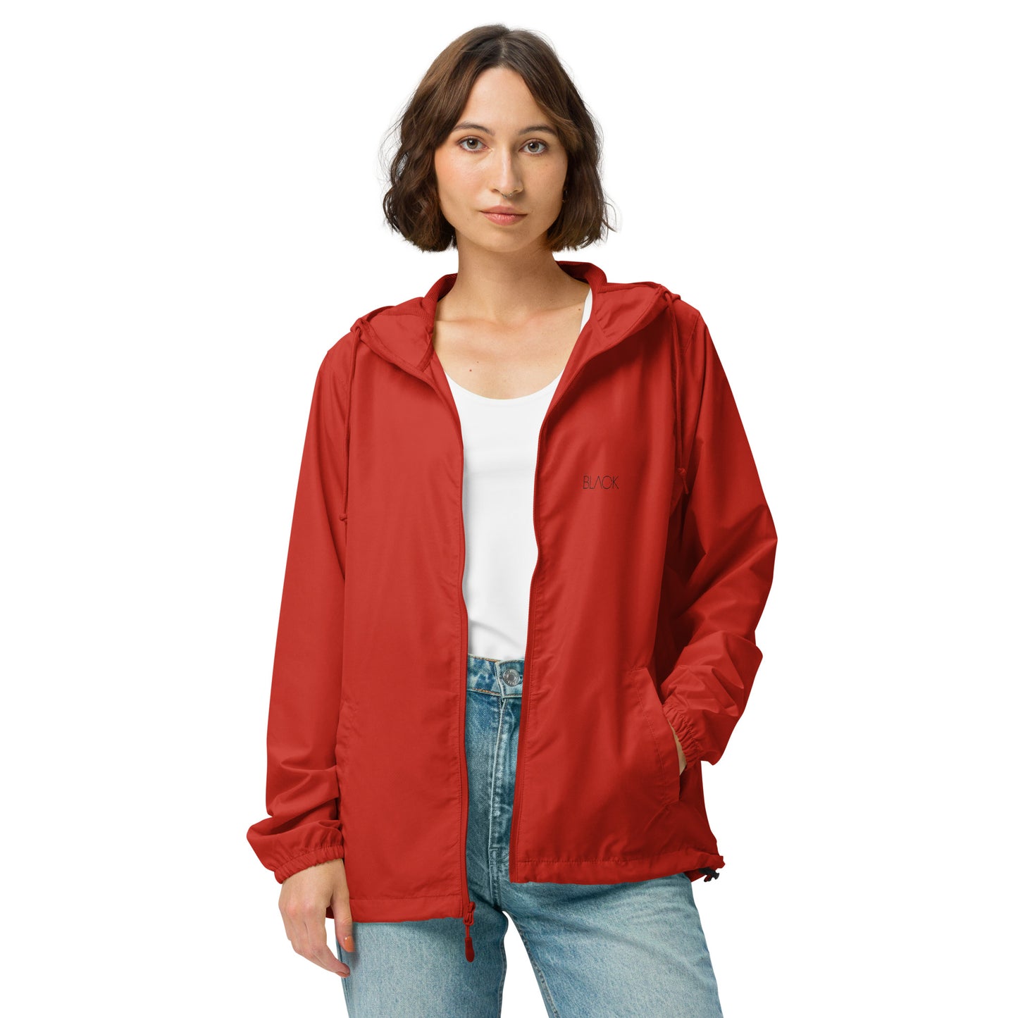 Women's lightweight zip up windbreaker