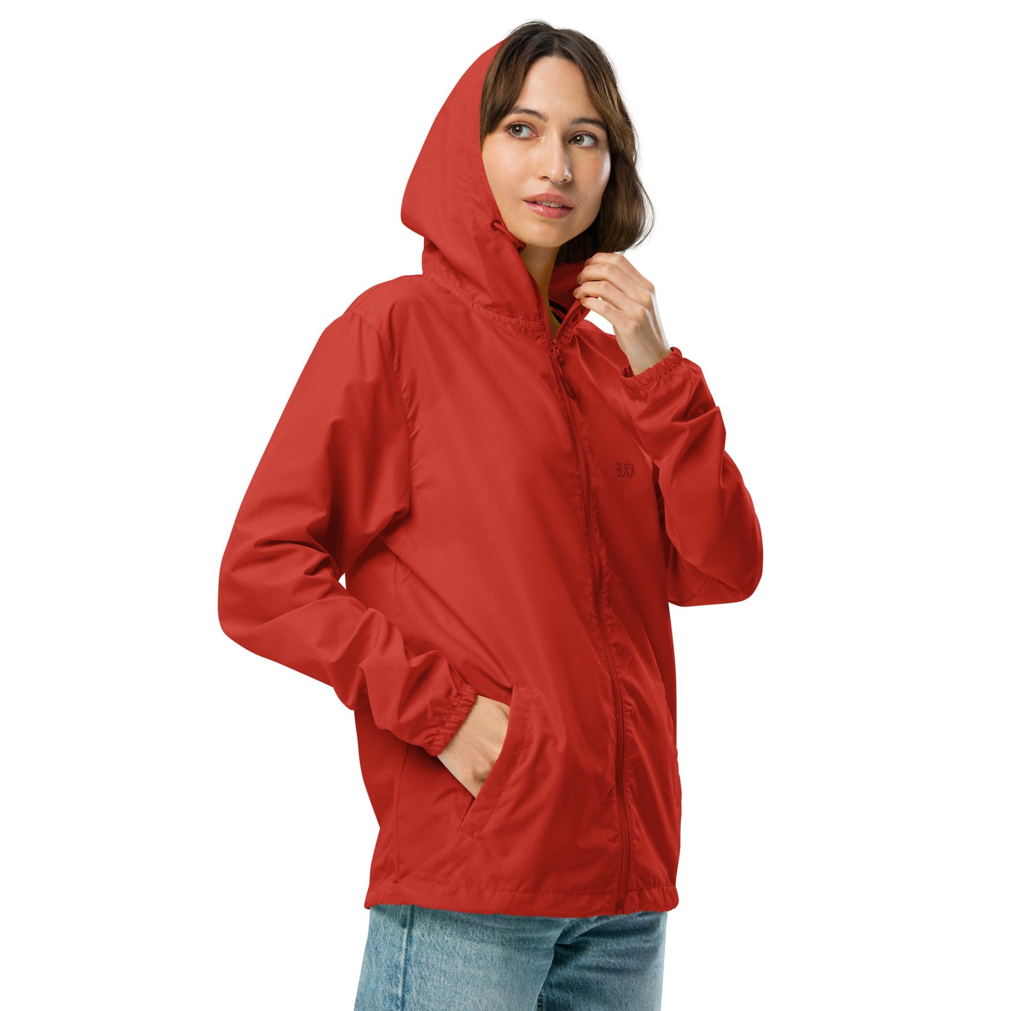 Women's lightweight zip up windbreaker