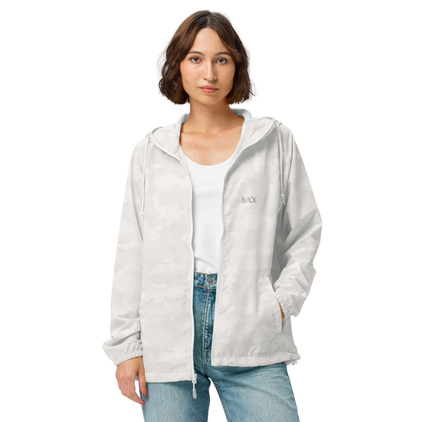 Women's lightweight zip up windbreaker